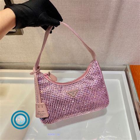 prada pink glitter bag|glitter prada handbags.